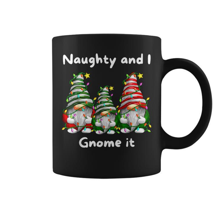 Naughty And I Gnome It Christmas Family Matching Pjs Gnome Coffee Mug