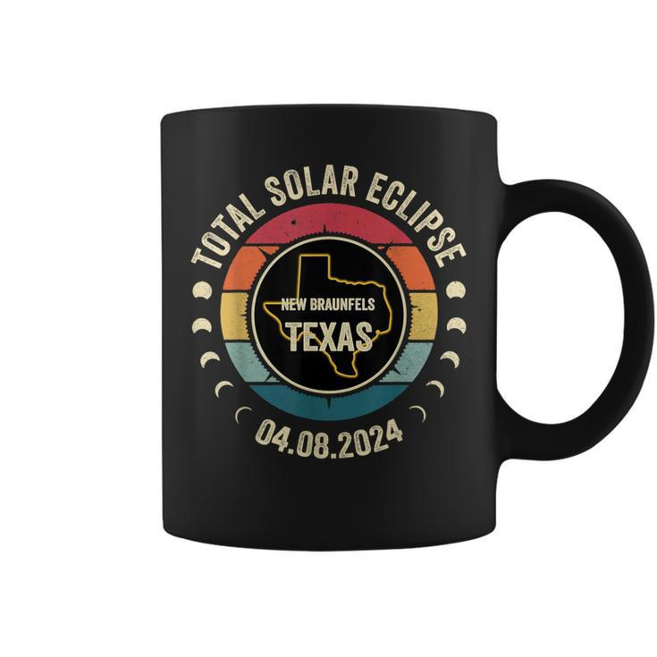 New Braunfels Texas Total Solar Eclipse 2024 Coffee Mug