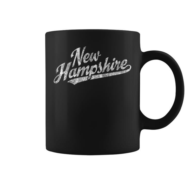 New Hampshire Nh Vintage Sports Script Retro Coffee Mug