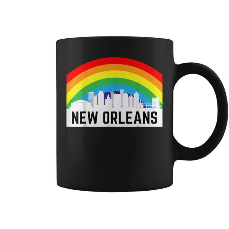 New Orleans Pride Lgbtq Rainbow Skyline Coffee Mug