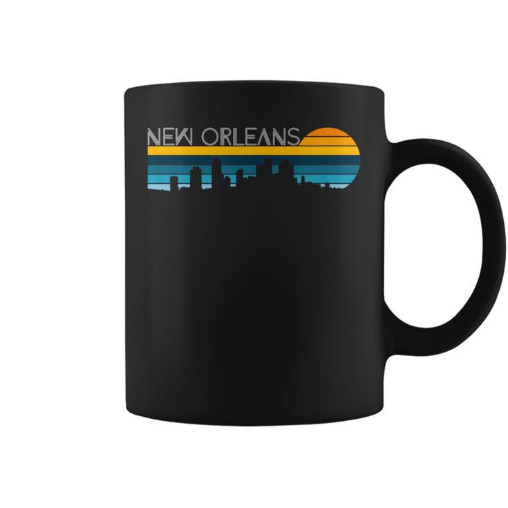 New Orleans Skyline Vintage Retro Sunset New Orleans City Coffee Mug