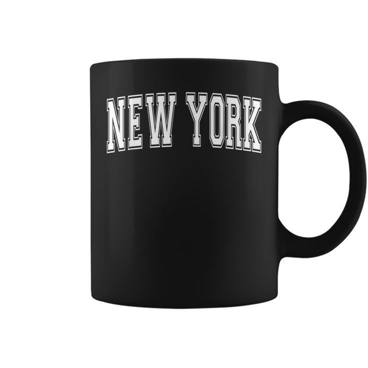 New York Ny New York Usa Vintage Sports Varsity Style Coffee Mug
