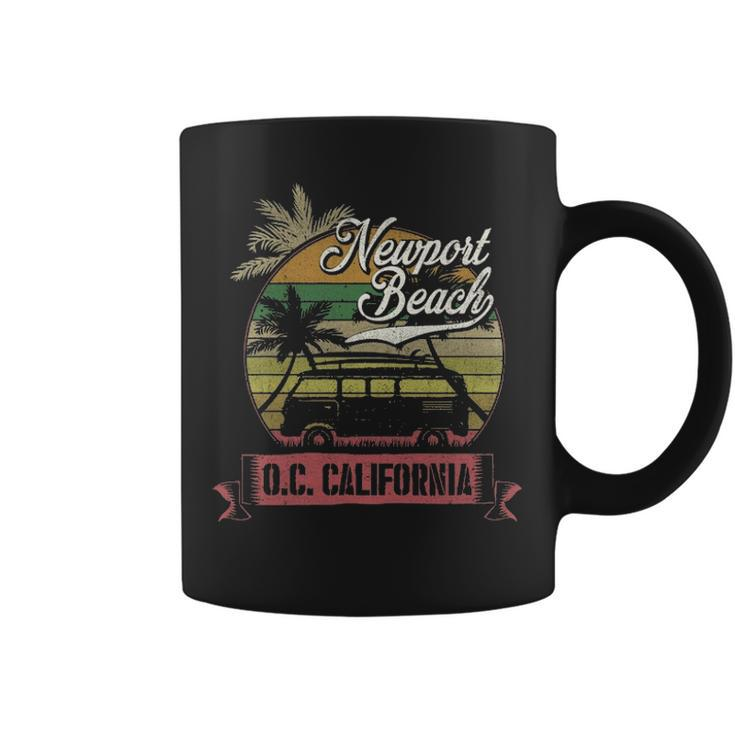 Newport Beach Orange County California Surfing Retro Coffee Mug