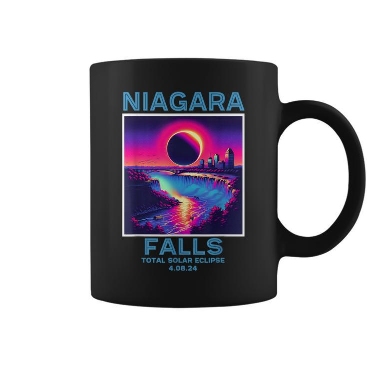 Niagara Falls Total Solar Eclipse 2024 80S New York Canada Coffee Mug
