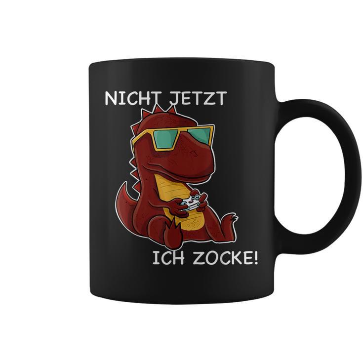 Nicht Jetzt Ich Zocke Cool Gamer Dinosaur Gamer Gaming Tassen