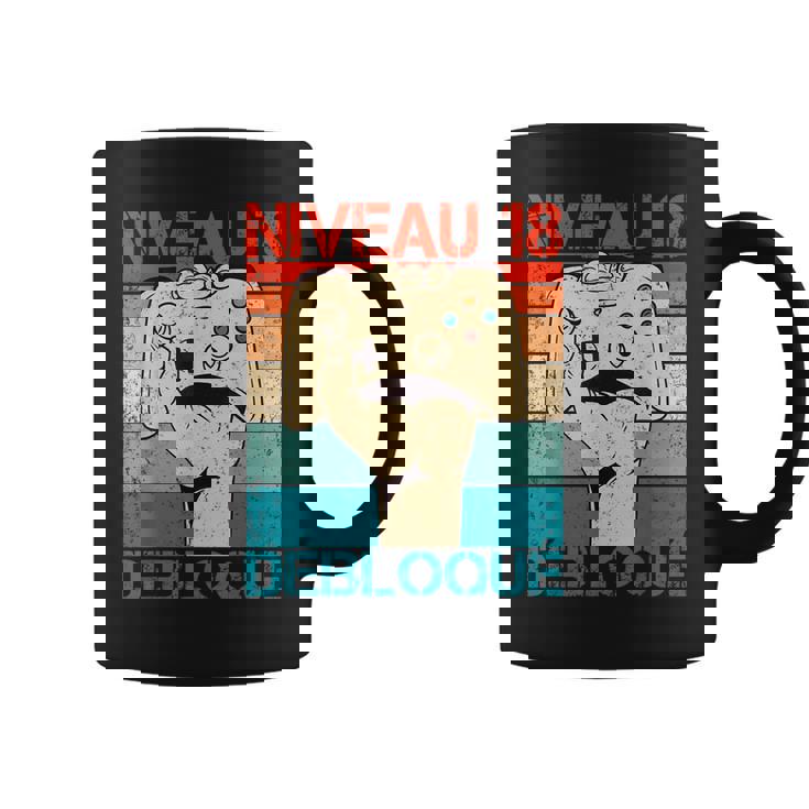Niveau 18 Debloqué 18 Ans 18 Niveau Gamer Anniversaire Tasse