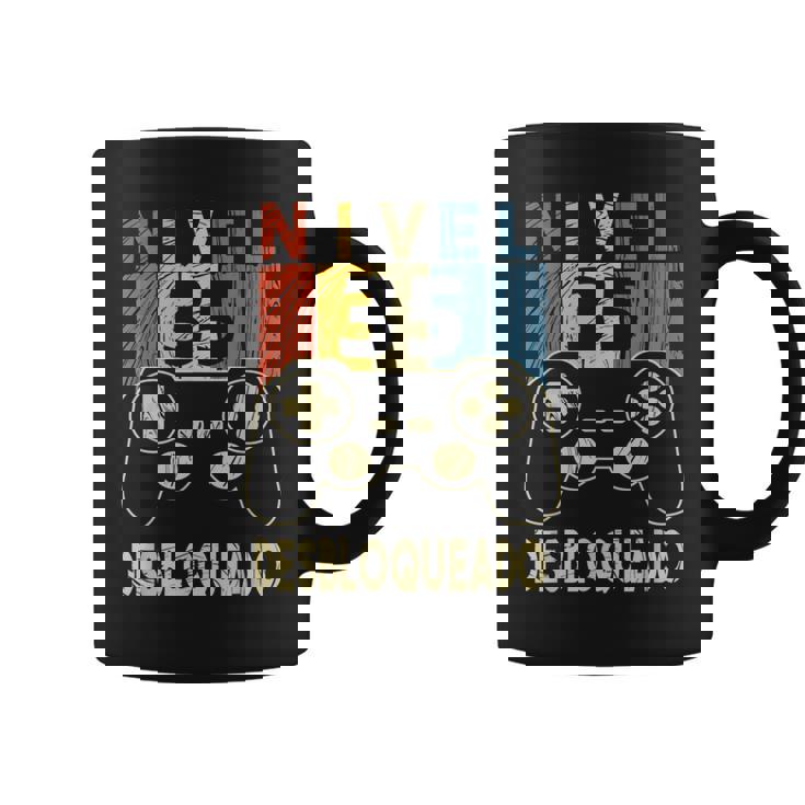 Nivel 35 Desbloqueado Gamer 35 Años Cumpleaños Taza de café