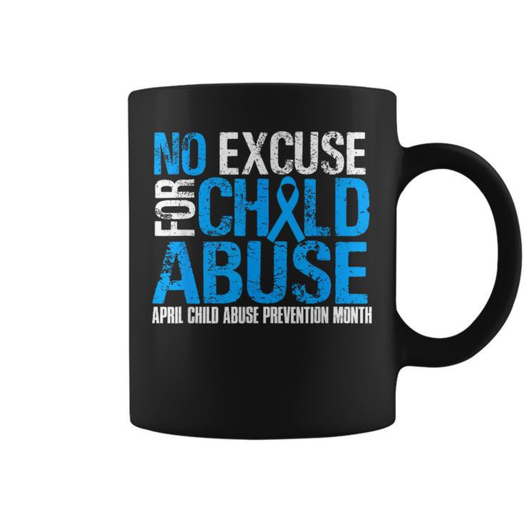 No Excuse For Child Abuse Child Abuse Awareness Month Coffee Mug