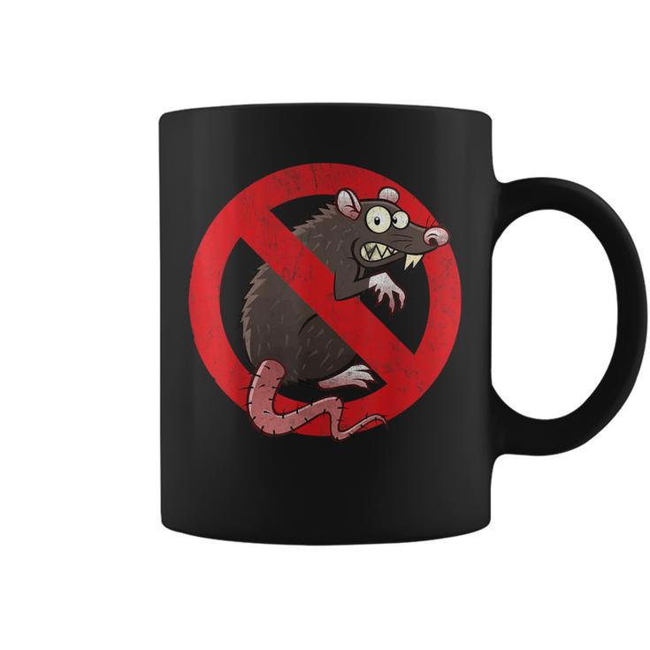 No Rats Union Pest Control Rat Sign Gag No Rats Allowed Coffee Mug
