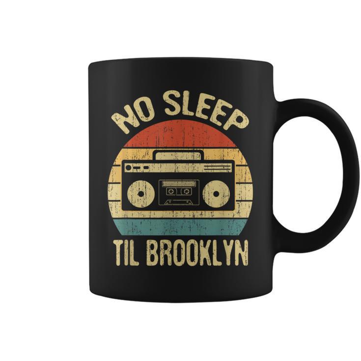 No Sleep Til Brooklyn Retro Old School Stereo Ghetto Blaster Coffee Mug