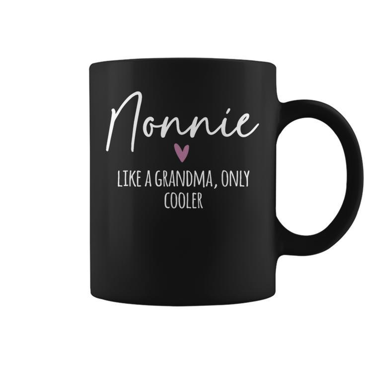 Nonnie Like A Grandma Only Cooler Heart Mother's Day Nonnie Coffee Mug