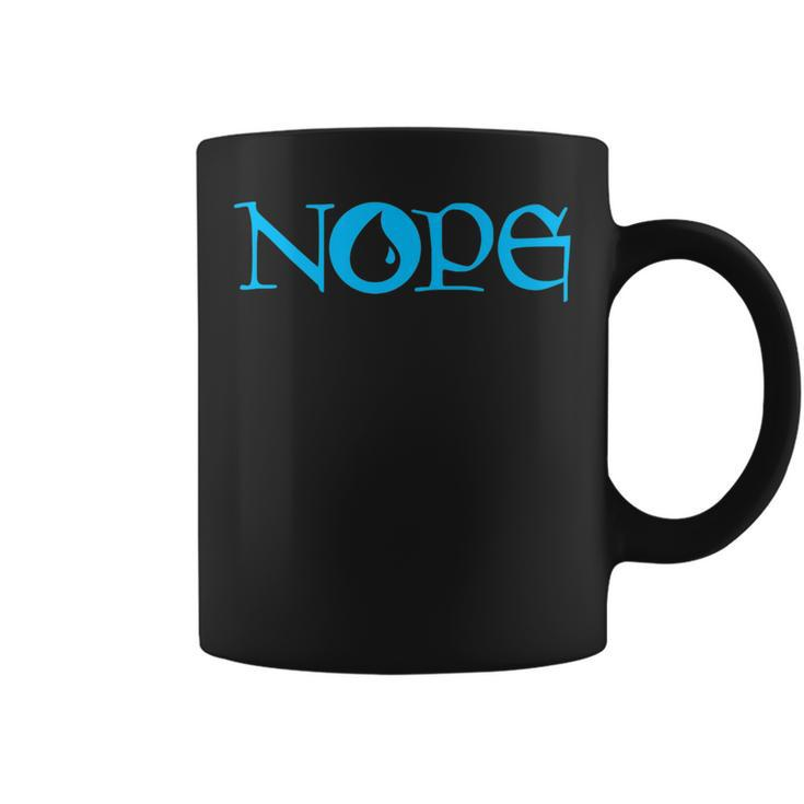 Nope Dark Blue Magic Island Mana Symbol Coffee Mug