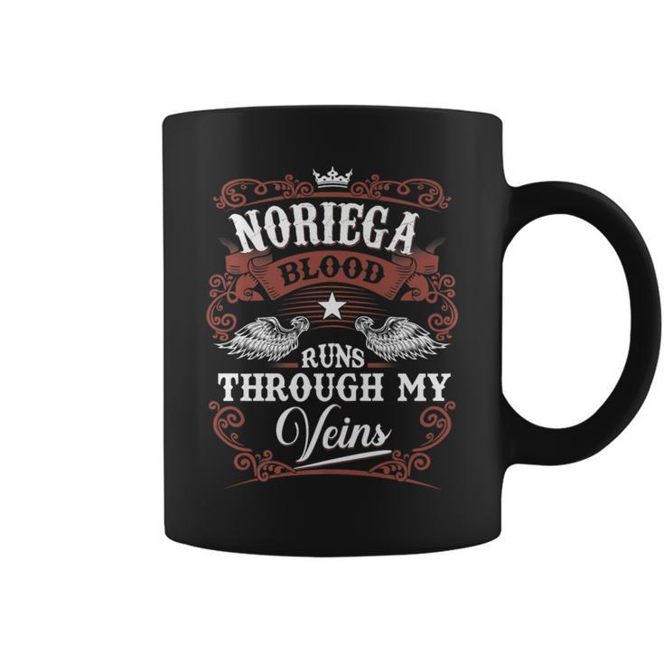 Noriega Blood Runs Through My Veins Vintage Family Name Coffee Mug