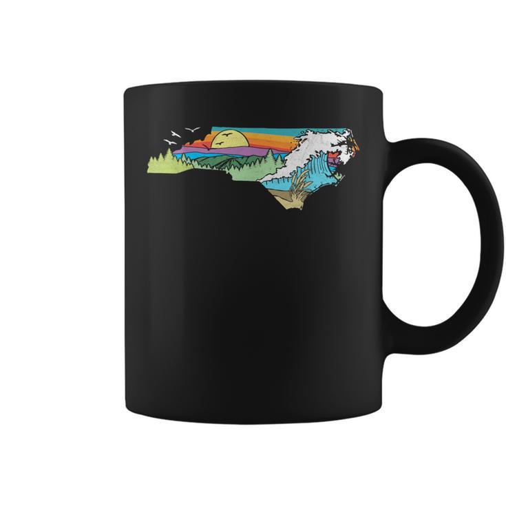 North Carolina Outdoors Retro Nature Lover Graphic Coffee Mug