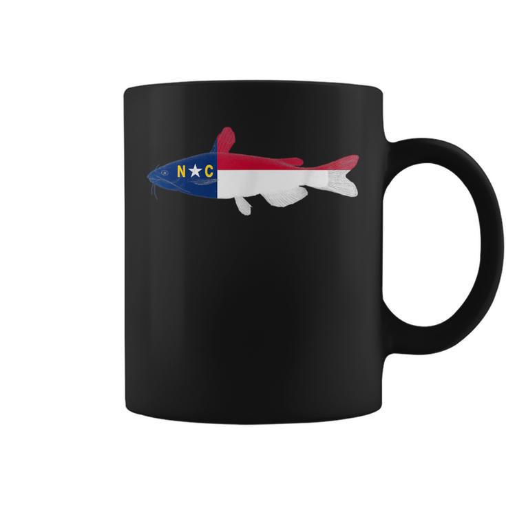 North Carolina State Flag Catfish Fishing Coffee Mug