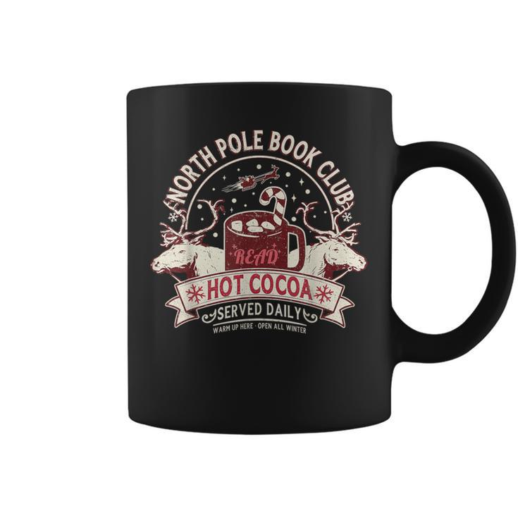 North Pole Book Club Hot Cocoa Reindeer Librarians Christmas Coffee Mug