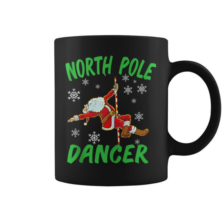 North Pole Dance Santa Claus Pole Dancer Christmas Coffee Mug
