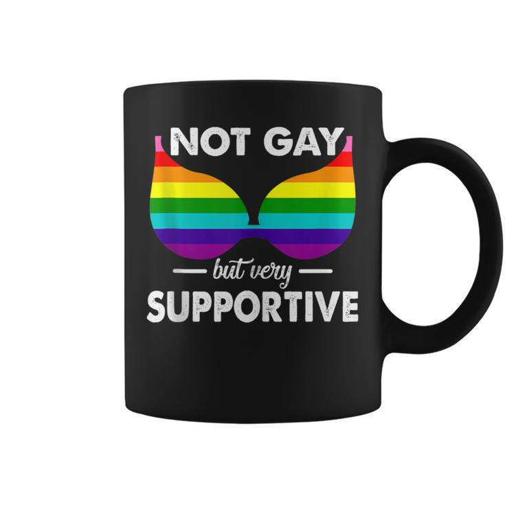 Not Gay But Very Supportive Lgbt Straight Bra Meme Coffee Mug
