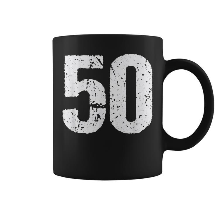 Number 50 Vintage 50Th Birthday Party 50 Years Old Coffee Mug