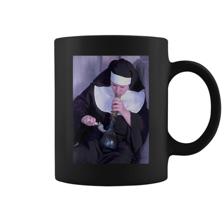 Nuns & Bongs Weed Drug Nun Smoking Nun Coffee Mug