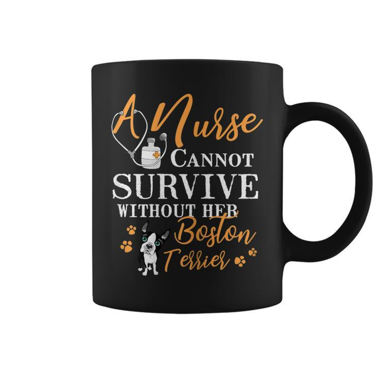 Nurse Boston Terrier Mom Quote Dogs Lover Coffee Mug