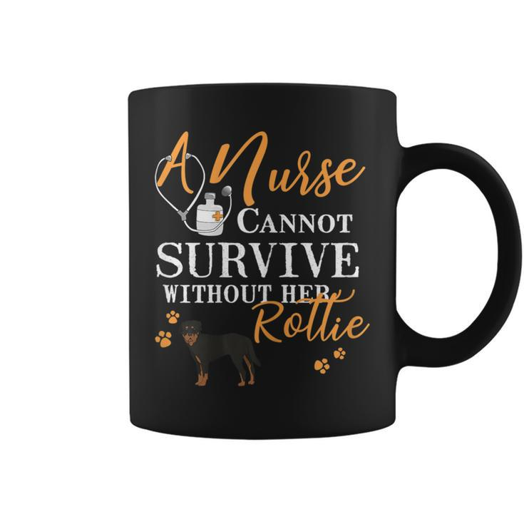 Nurse Rottie Mom Quote Dogs Lover Coffee Mug