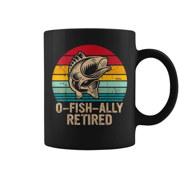 O-Fish-Ally Retired Retirement Fishing Vintage Coffee Mug