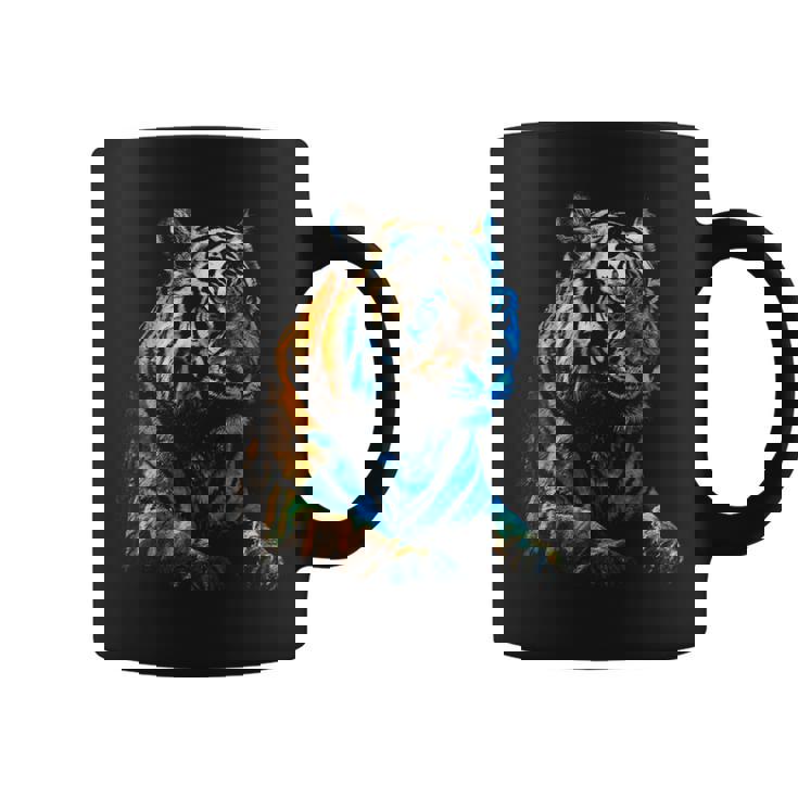 Obra De Arte De Tigre Animal Arte Taza de café