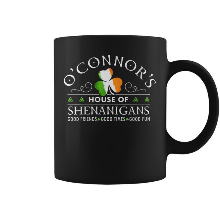 O'connor House Of Shenanigans Irish Family Name Coffee Mug