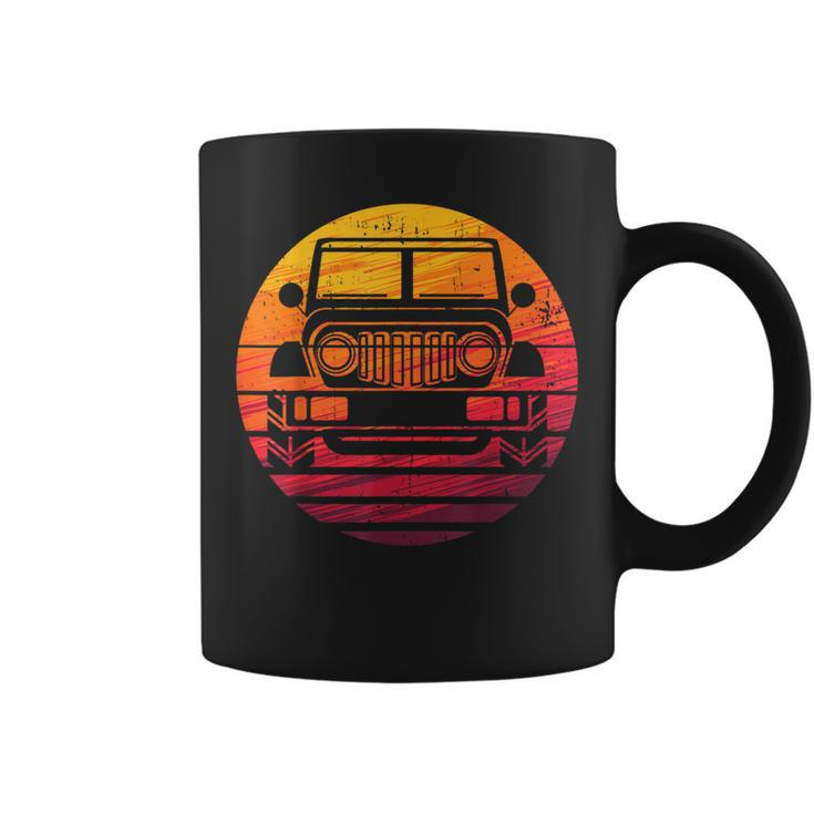 Off Road 4X4 Vintage Retro 70S Sunset Off Road Coffee Mug