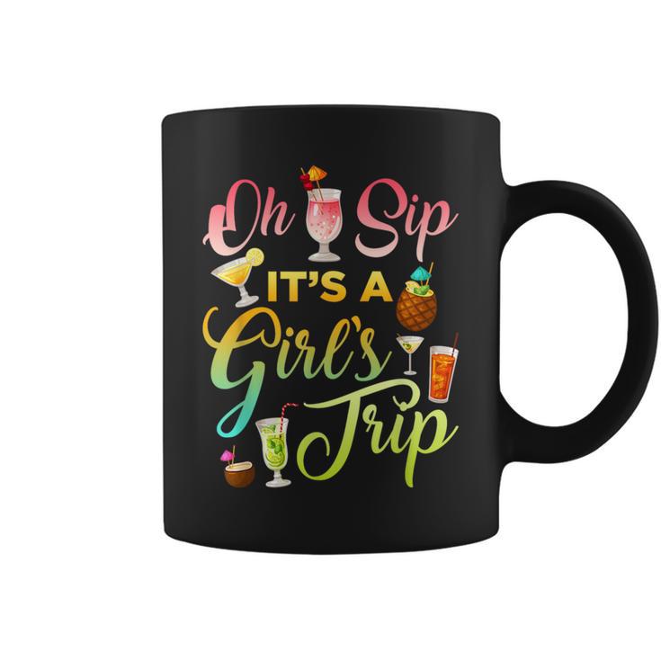 Oh Sip It's A Girls' Trip Drinking Graphic Coffee Mug