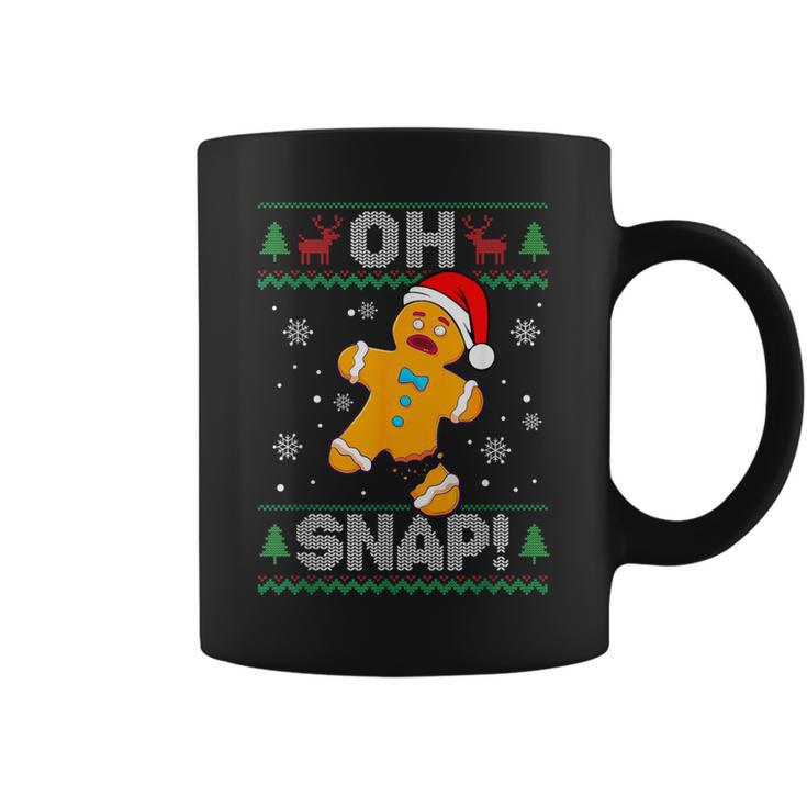 Oh Snap Gingerbread Man Christmas Cookie Baking Xmas Coffee Mug