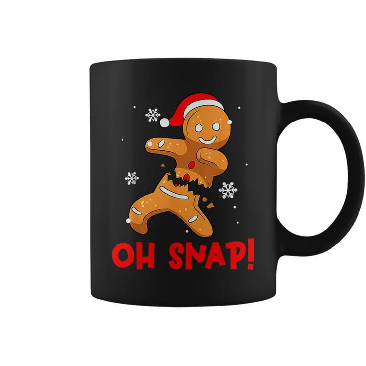 Oh Snap Gingerbread Man Merry Christmas Pajama Xmas Boy Girl Coffee Mug