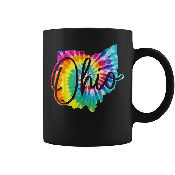 Ohio Tie Dye State Map Pride Vintage Retro Coffee Mug