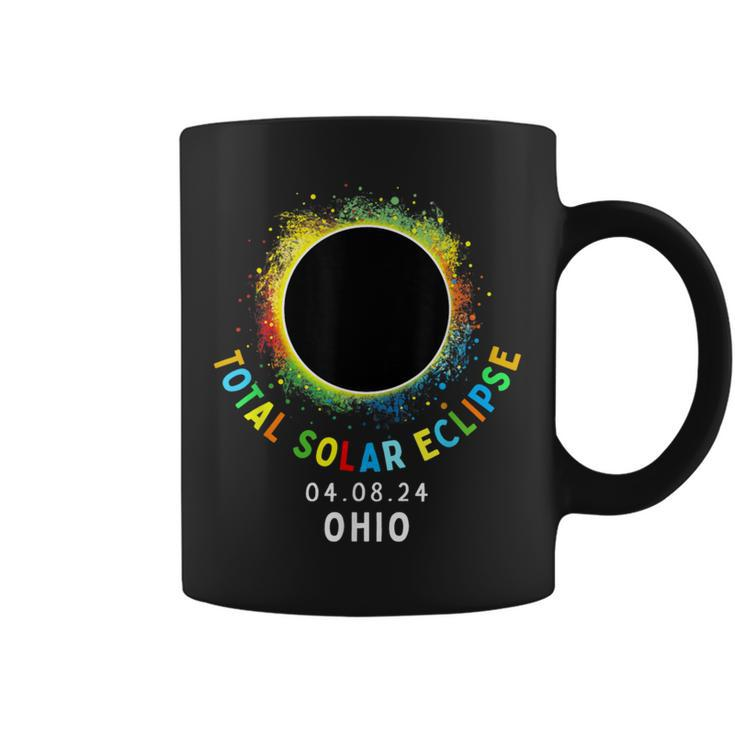 Ohio Total Solar Eclipse Totality April 8 2024 Tie Dye Coffee Mug