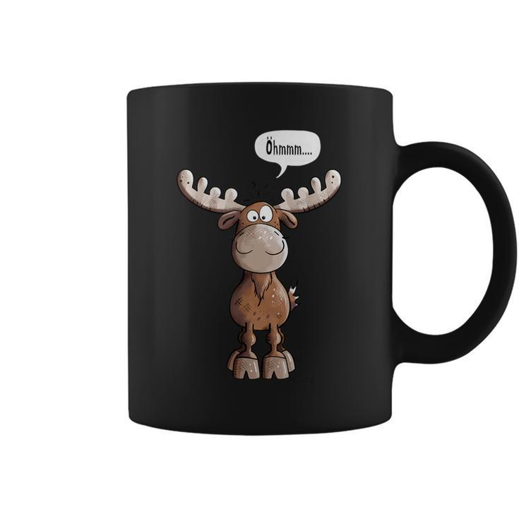 Öhmmm Elk I Deer Reindeer Animal Print Animal Motif Tassen