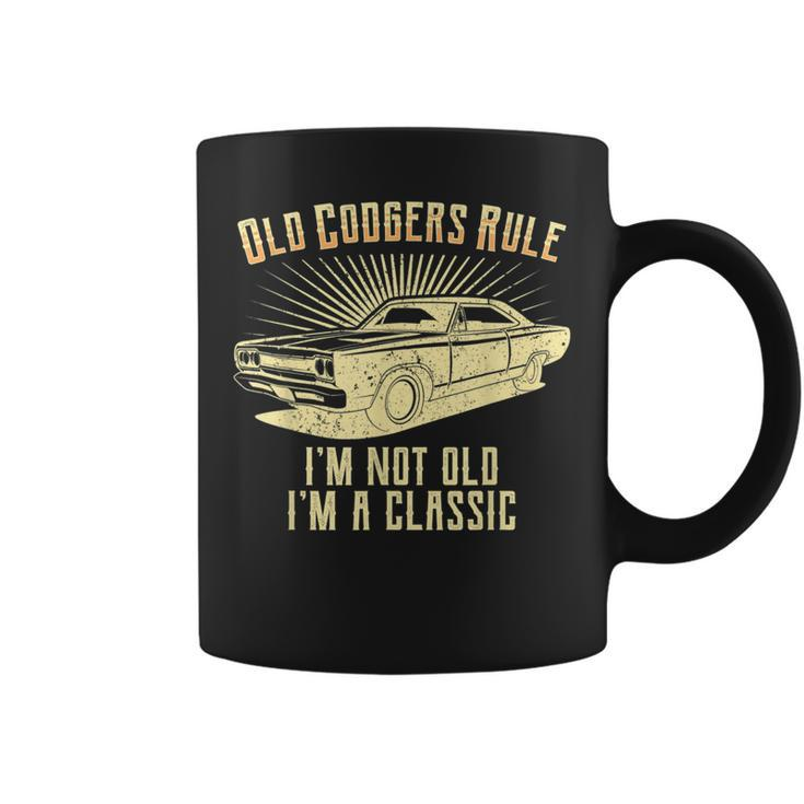 Old Codgers Rule-Classic Muscle Car Garage Coffee Mug