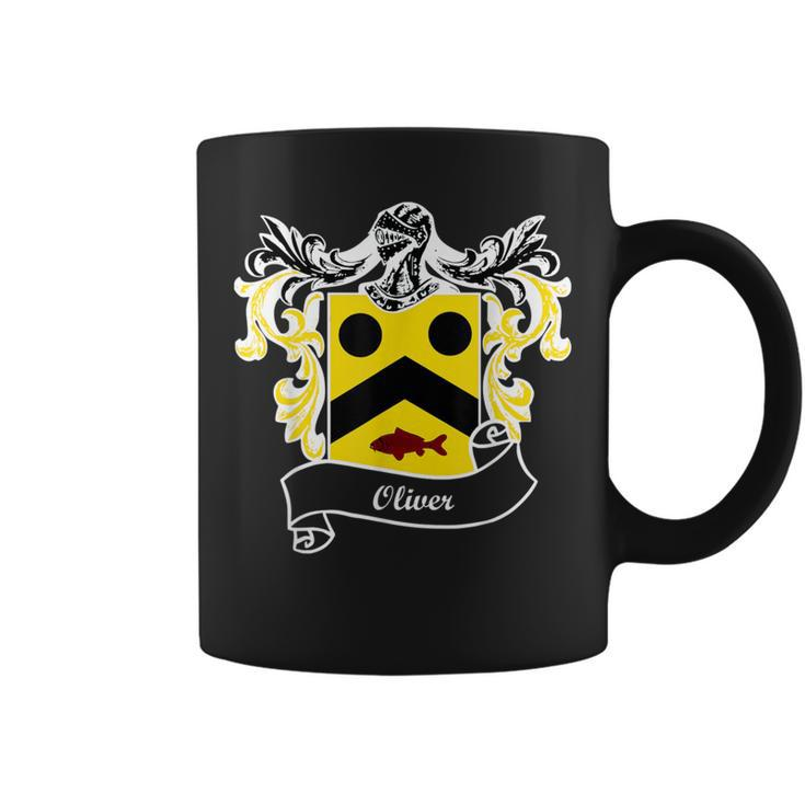 Oliver Coat Of Arms Surname Last Name Family Crest Coffee Mug