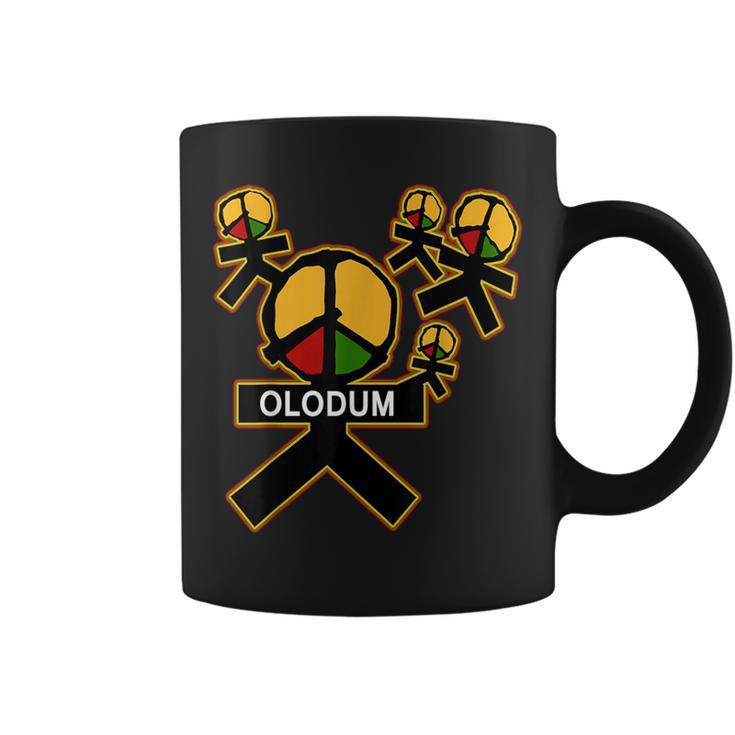 Olodum Music Festival Logo Grey Navy Black Coffee Mug