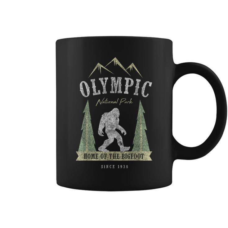 Olympic National Park Vintage Bigfoot Washington Coffee Mug