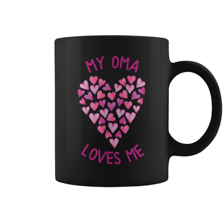 My Oma Loves Me Valentine Hearts For Girls Coffee Mug