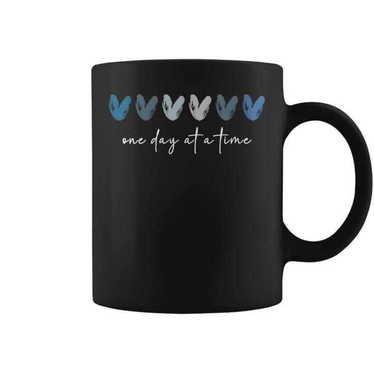 One Day At A Time Mental Health Awareness Inspirational Coffee Mug