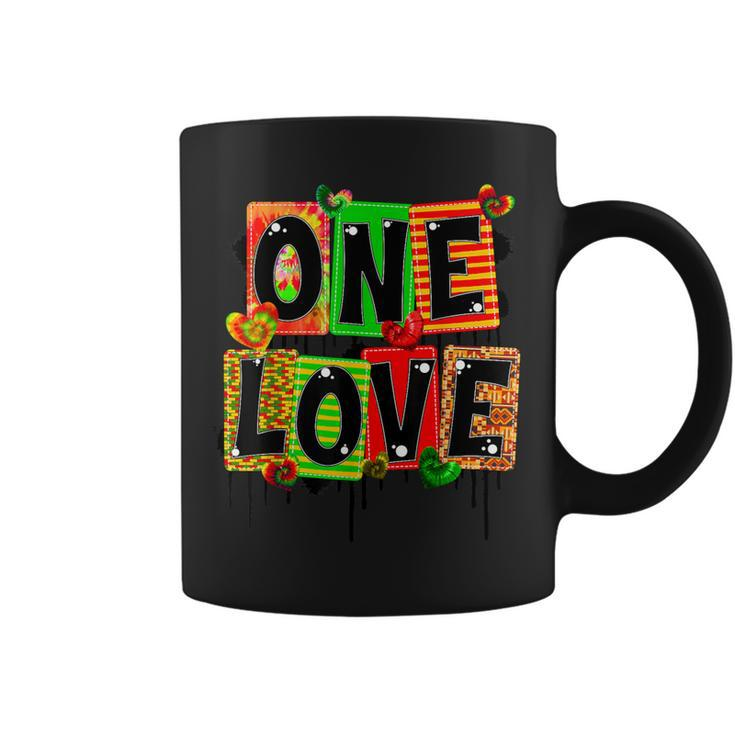 One Love Black History Month Pride African American Kente Coffee Mug