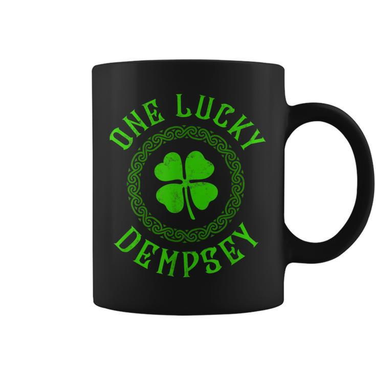 One Lucky Dempsey Irish Family Four Leaf Clover Coffee Mug