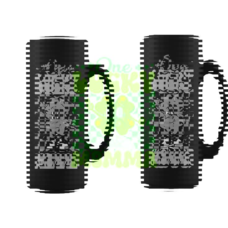 One Lucky Momma Groovy Retro Momma St Patrick's Day Coffee Mug