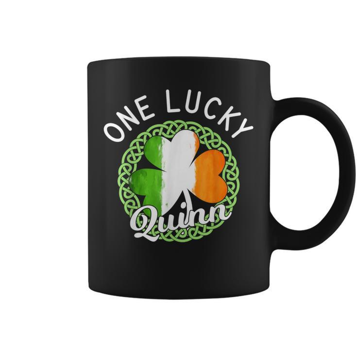 One Lucky Quinn Irish Family Name Coffee Mug