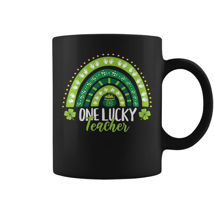 One Lucky Teacher Rainbow St Patrick's Day Teacher Coffee Mug