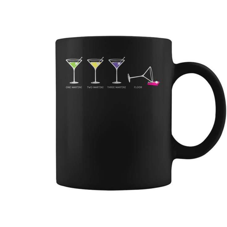 One Two Three Martini Floor For Martini Lovers Cocktail Fans Coffee Mug