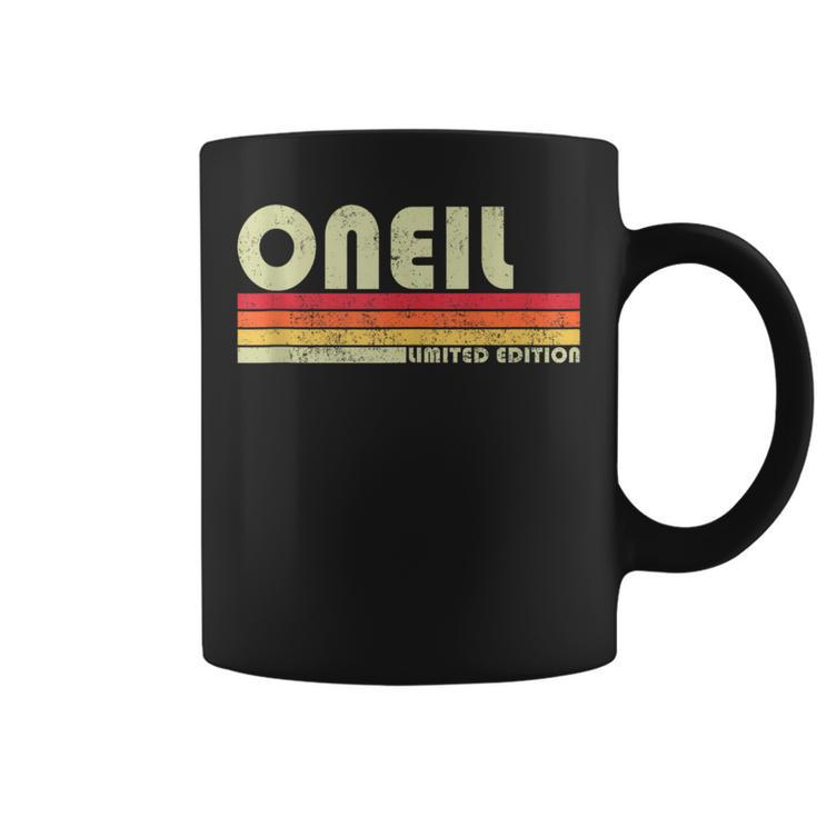 Oneil Surname Retro Vintage 80S 90S Women Coffee Mug