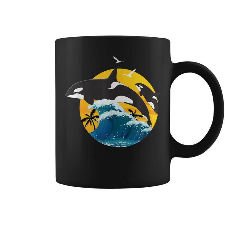 Orca Squad Whale Sunset Sea Animal Wildlife Boys & Girls Coffee Mug